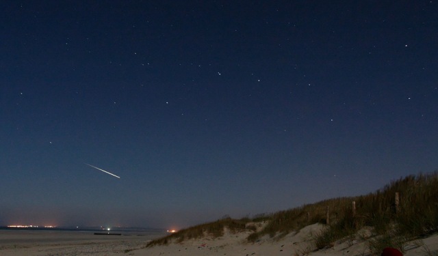 perseidas en la playa