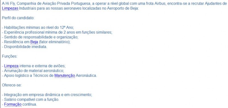 empregos no aeroporto